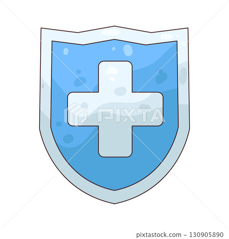 illustration of police badge  130905890