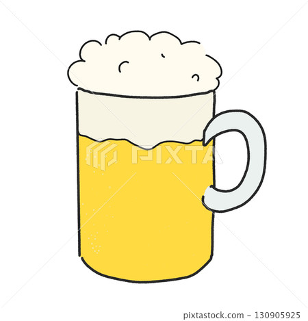 一杯看起來快要溢出泡沫的啤酒 130905925