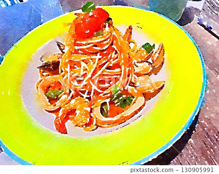 Watercolor style food Watercolor style food 130905991
