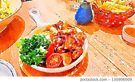 水彩畫風的食物 130906009