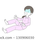 A woman with a cramp turns pale 130906030