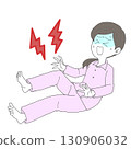 Woman with cramp 2 turns pale 130906032