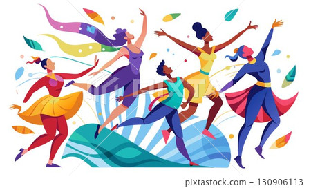 A dynamic and vibrant dance festival scene captures the energy, passion, and expressive power of movement art, creating a visually captivating image ideal for dance publications, festival marketing m A dynamic and vibrant dance festival scene captures the energy, passion, and expressive power of movement art, creating a visually captivating image ideal for dance publications, festival marketing m 130906113