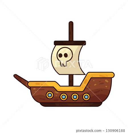 illustration of toy pirate ship illustration of toy pirate ship 130906188