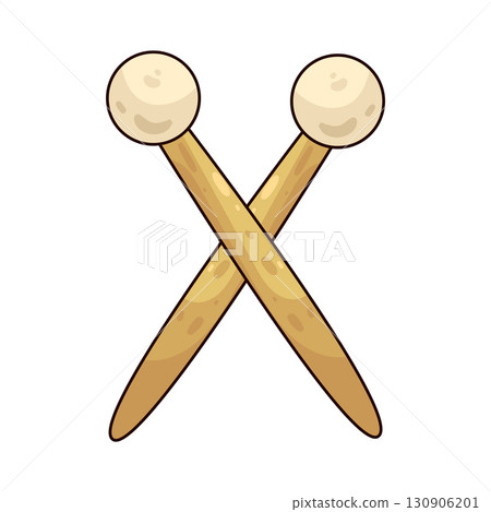 illustration of toy drumsticks 130906201