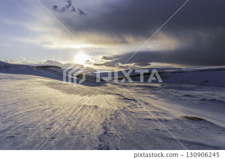 Tottori Sand Dunes covered in snow 130906245