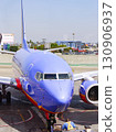 A Southwest Airlines Boeing 737 waiting at Los Angeles Airport 130906937