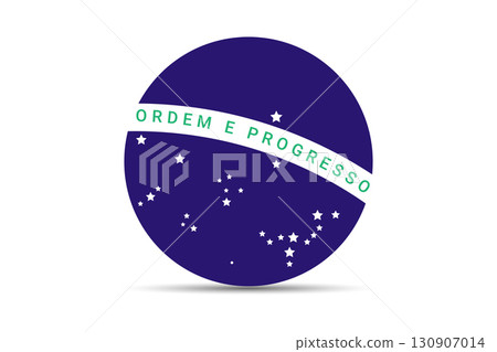 Detailed Illustration of the Brazilian National Motto Ordem E Progresso Element. 130907014