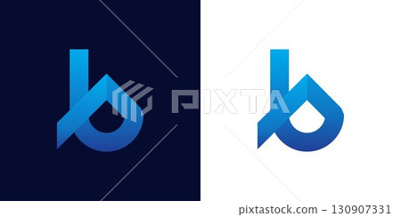 B icon initial logo real estate home property graphic design 130907331