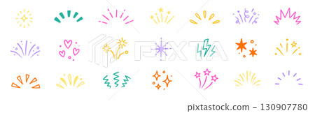 Star background confetti set. Hand drawn doodle star shapes and birthday confetti with cute sparkle, holiday twinkle brush elements, and glowing cartoon kid pattern. Vector Star background confetti set. Hand drawn doodle star shapes and birthday confetti with cute sparkle, holiday twinkle brush elements, and glowing cartoon kid pattern. Vector 130907780