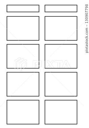 漫畫風格框架 - 簡單的四面板模板 130907798