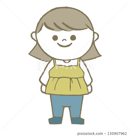 Girl in long sleeves and long pants 130907962