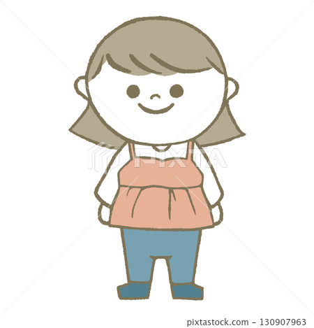 Girl in long sleeves and long pants Girl in long sleeves and long pants 130907963