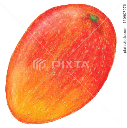 Mango illustration oil pastel drawing 130907976