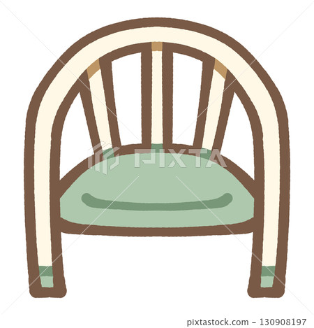 簡單可愛的低椅子圖示插畫素材 130908197