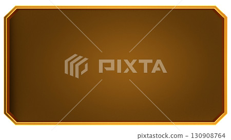 Luxurious Japanese-style gold frame Decorative frame, certificate, background CG illustration material 130908764