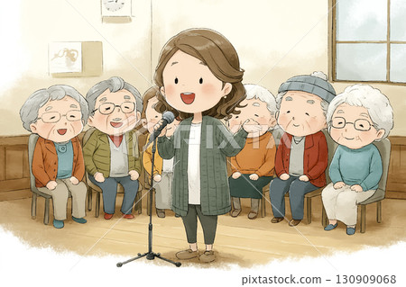 美優系列：美優和老人家一起唱歌的場景 130909068