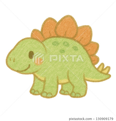 [Dinosaur] Illustration of Stegosaurus 130909179