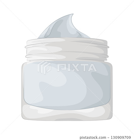 Illustration of moisturizer jar  130909709