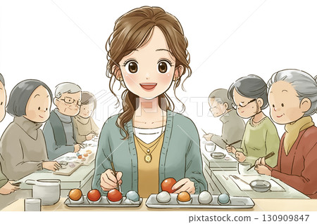 Miyu Series: Scenes supporting recreational activities as a caregiver 130909847