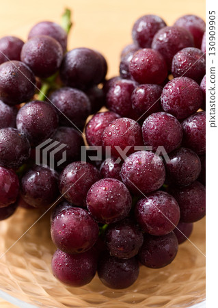 Kyoho grapes served in a glass 130909905