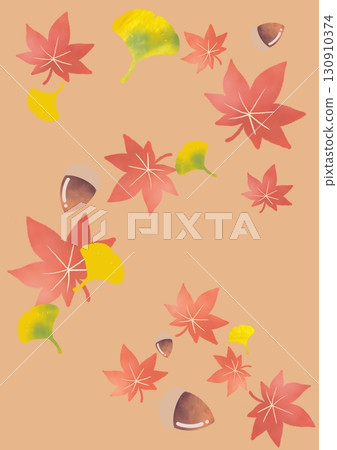 Acorns, ginkgo trees, and maples wallpaper 130910374