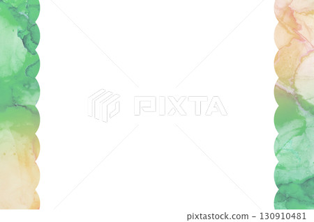 可愛的框架水彩蓬鬆水彩風格 130910481