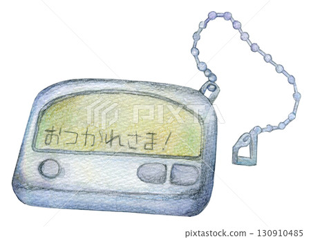 水彩插畫、手繪插畫、模擬插畫、傳呼機 130910485