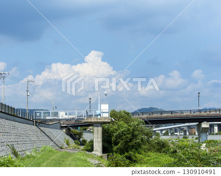 Cumulonimbus clouds rising in the autumn sky 130910491