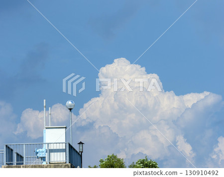 Cumulonimbus clouds rising in the autumn sky 130910492
