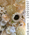 Cute white and beige artificial flowers 130910597