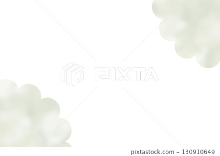 可愛的框架水彩蓬鬆水彩花 130910649