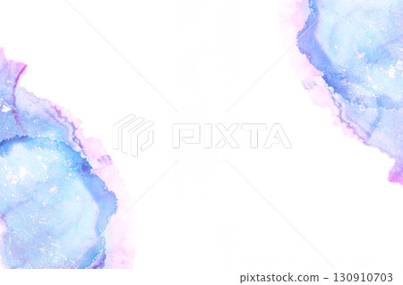 可愛的框架水彩蓬鬆水彩風格 可愛的框架水彩蓬鬆水彩風格 130910703