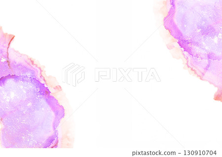 Cute frame watercolor fluffy watercolor style 130910704