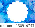 Cute frame watercolor fluffy watercolor flower 130910743
