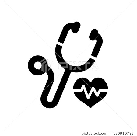 Stethoscope/medical vector icon illustration Stethoscope/medical vector icon illustration 130910785