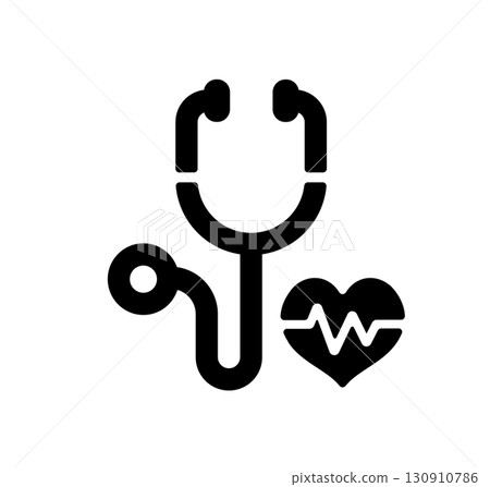 Stethoscope/medical vector icon illustration Stethoscope/medical vector icon illustration 130910786