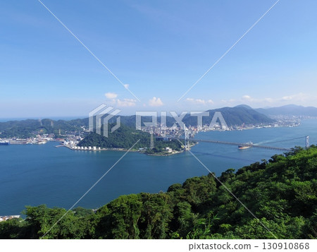 從檜山公園眺望的關門海峽（山口縣下關市） 130910868
