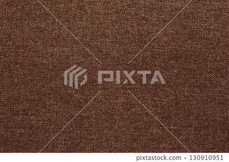 Dark brown fabric cloth texture background, seamless pattern of natural textile. 130910951