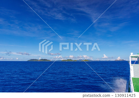 The Kerama Islands came into view. Kerama Islands, Shimajiri District, Okinawa Prefecture - June 27, 2025. We boarded the Queen Zamami 3. 130911425