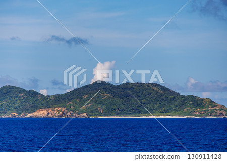 The Kerama Islands came into view. Kerama Islands, Shimajiri District, Okinawa Prefecture - June 27, 2025. We boarded the Queen Zamami 3. 130911428