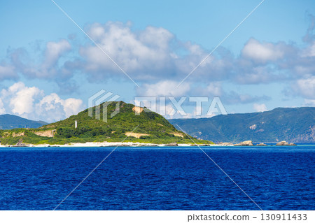 The Kerama Islands came into view. Kerama Islands, Shimajiri District, Okinawa Prefecture - June 27, 2025. We boarded the Queen Zamami 3. 130911433