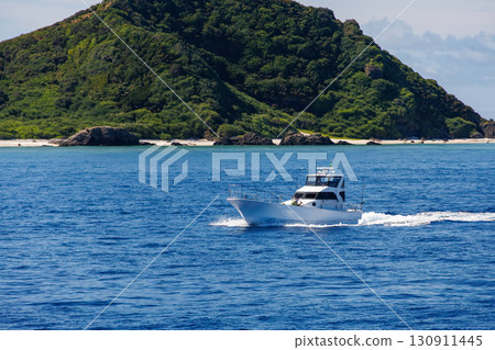 The Kerama Islands came into view. Kerama Islands, Shimajiri District, Okinawa Prefecture - June 27, 2025. We boarded the Queen Zamami 3. 130911445