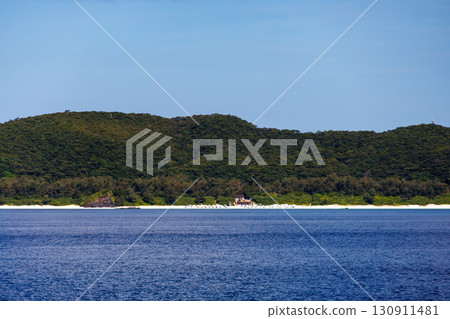 Entering the Kerama Islands. Yachts and boats. Kerama Islands, Shimajiri District, Okinawa Prefecture - June 27, 2025, on the Queen Zamami 3. 130911481