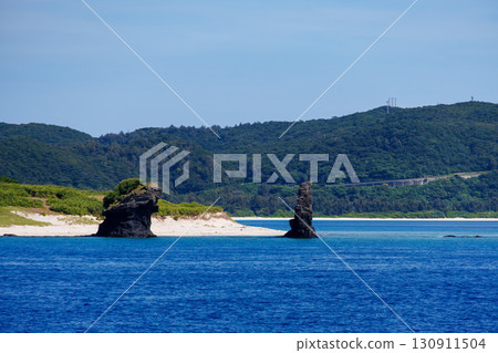 Entering the Kerama Islands. Yachts and boats. Kerama Islands, Shimajiri District, Okinawa Prefecture - June 27, 2025, on the Queen Zamami 3. 130911504