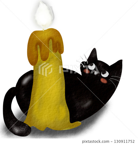 cute black cat in halloween cute black cat in halloween 130911752