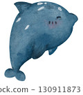 cute blue baby dolphin smile 130911873
