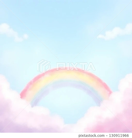 rainbow on sky illustration 130911966