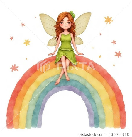 rainbow on sky illustration rainbow on sky illustration 130911968