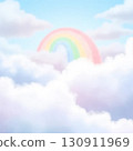 rainbow on sky illustration 130911969